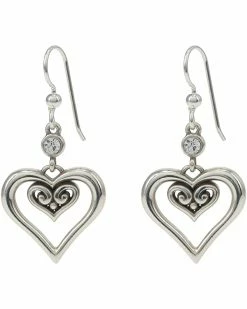 Brighton Alcazar Duet Heart French Wire Earrings