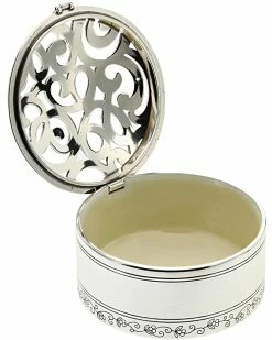 Brighton Jewelry Boxes & Cleaners Skribble Round Jewelry Trinket Box -Brighton Shop 615R2bXs 9S. AC SR736920