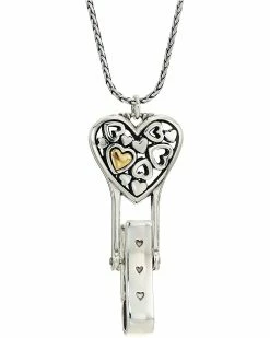 Brighton Floating Heart Badge Clip Necklace | Necklaces