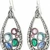 Brighton Elora Gems Vitrail Hoop French Wire Earrings