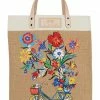 Brighton Bicycle Fun Burlap Tote | Handbags
