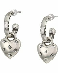 Brighton Stellar Heart Post Hoop Earrings