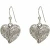 Brighton Ornate Heart French Wire Earrings