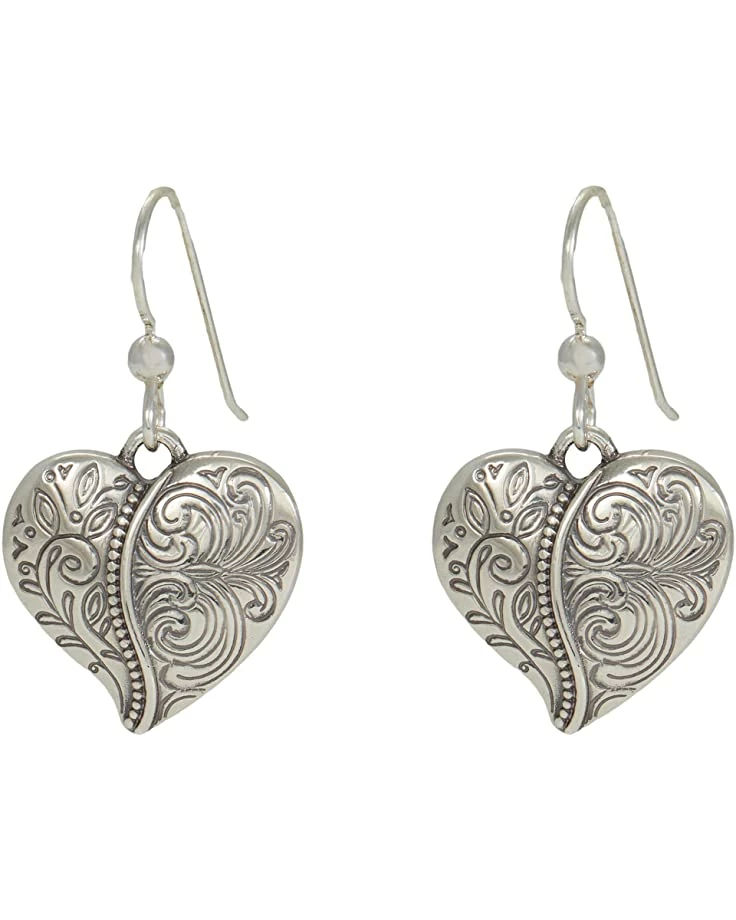 Brighton Ornate Heart French Wire Earrings 1 Brighton Ornate Heart French Wire Earrings