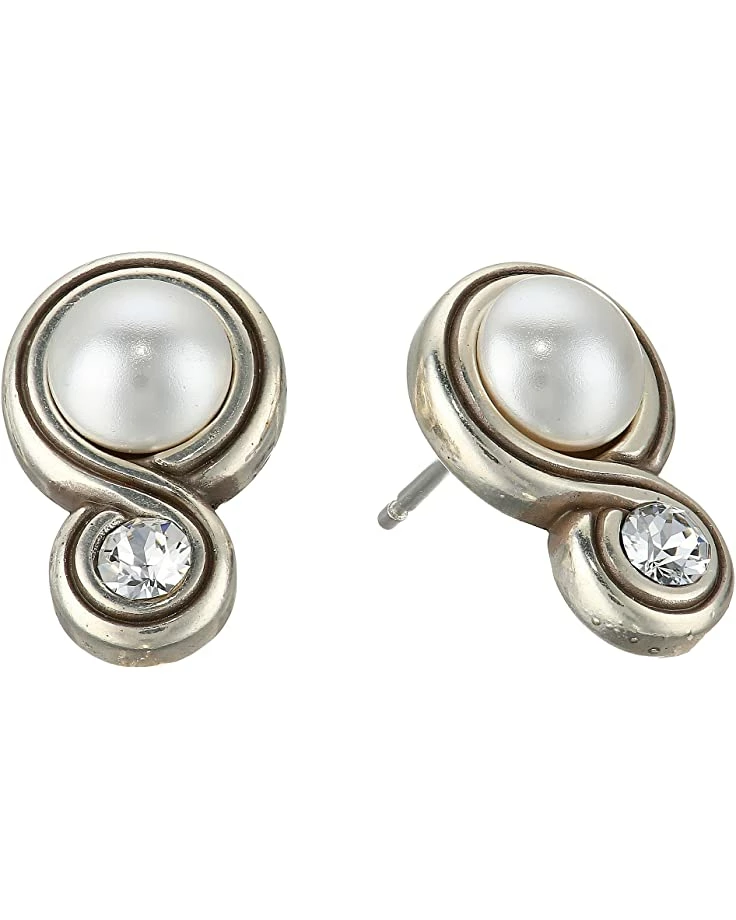 Brighton Infinity Pearl Post Earrings 1 Brighton Infinity Pearl Post Earrings