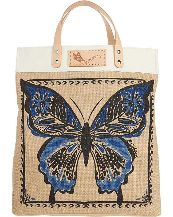 Brighton Handbags Butterfly Dreams Burlap Tote 1 Brighton Handbags Butterfly Dreams Burlap Tote